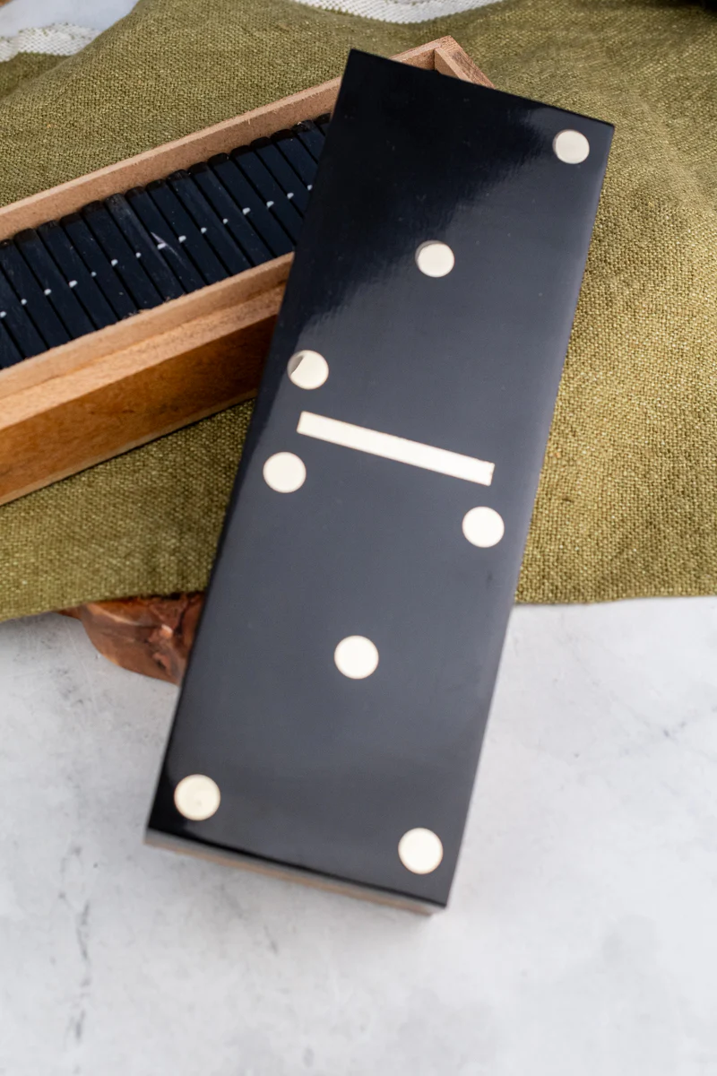 Acacia Wood Domino Set - Image 3