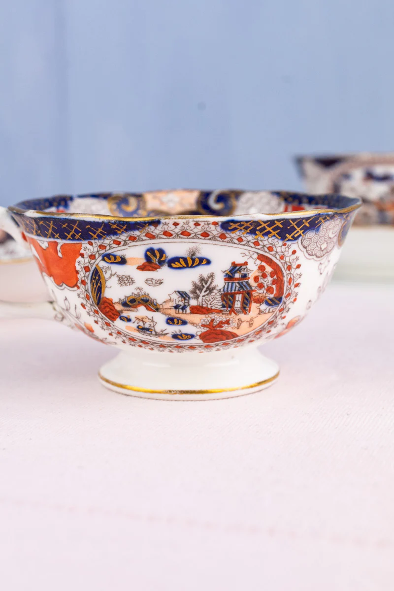 Antique English Imari Cup & Saucer - Image 12