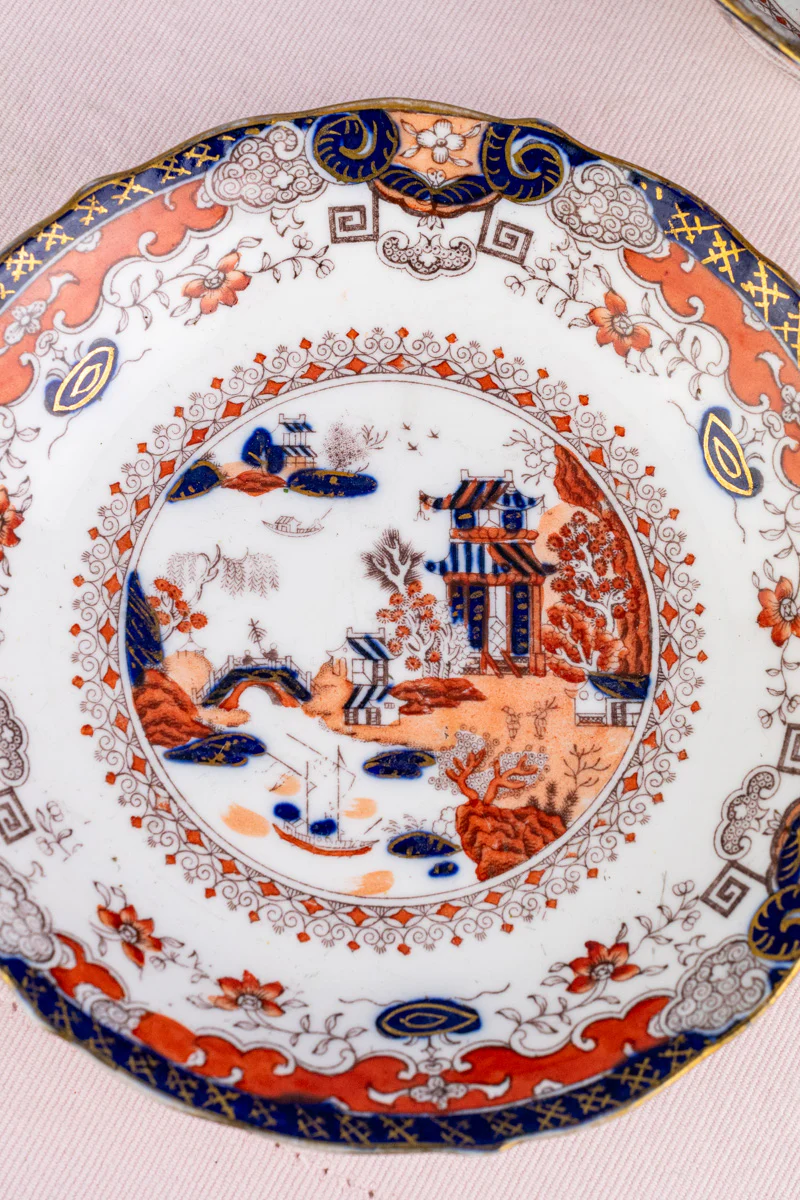 Antique English Imari Cup & Saucer - Image 15