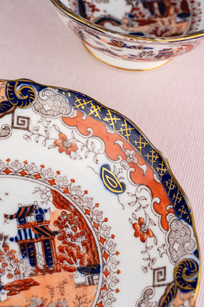 Antique English Imari Cup & Saucer - Image 7
