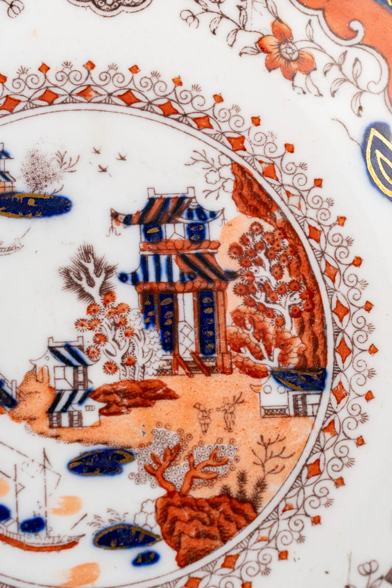 Antique English Imari Cup & Saucer - Image 8