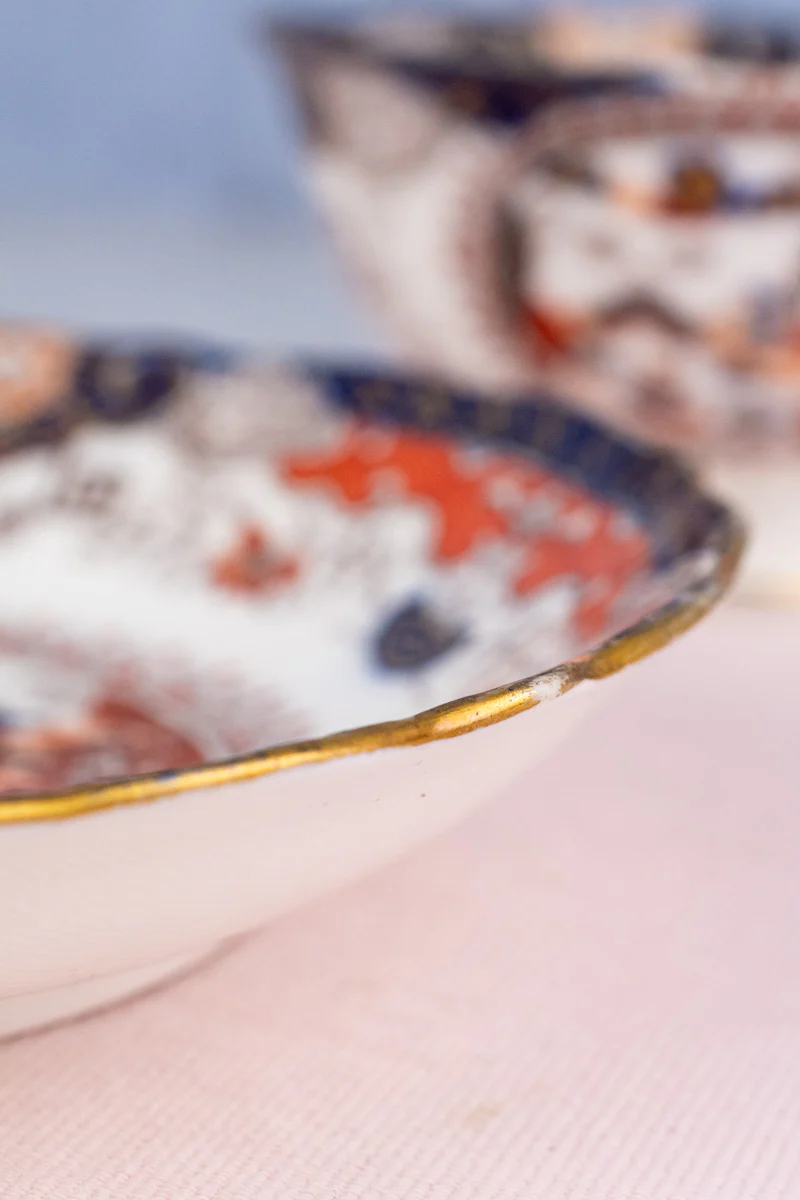 Antique English Imari Cup & Saucer - Image 9