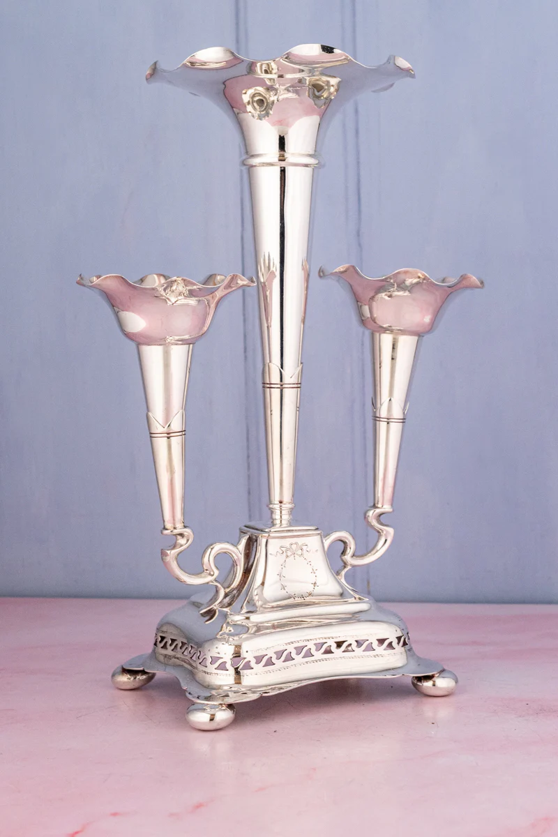 Antique English Silverplate Epergne - Image 15
