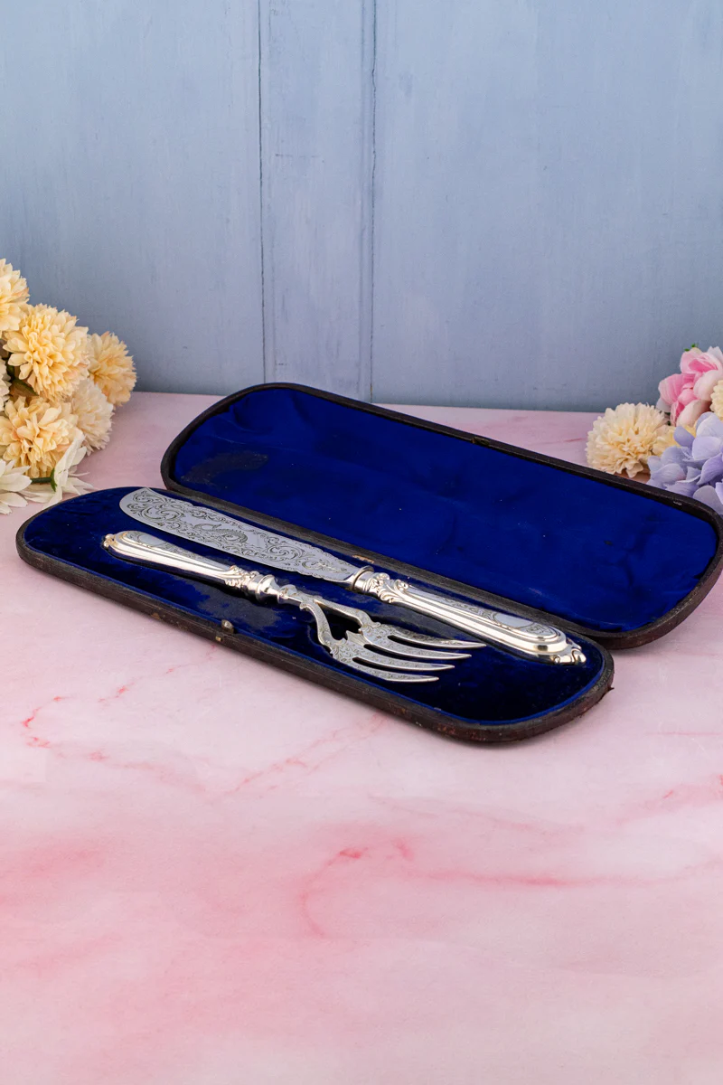 Victorian Silverplate Fish Servers - Image 4