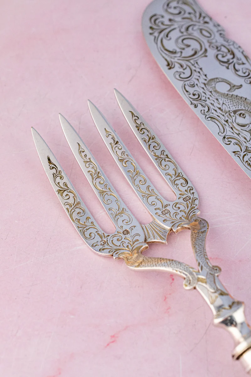 Victorian Silverplate Fish Servers - Image 5