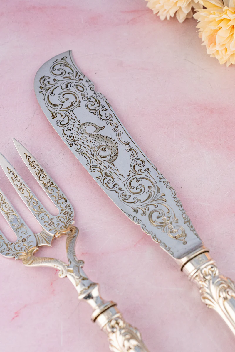 Victorian Silverplate Fish Servers - Image 7