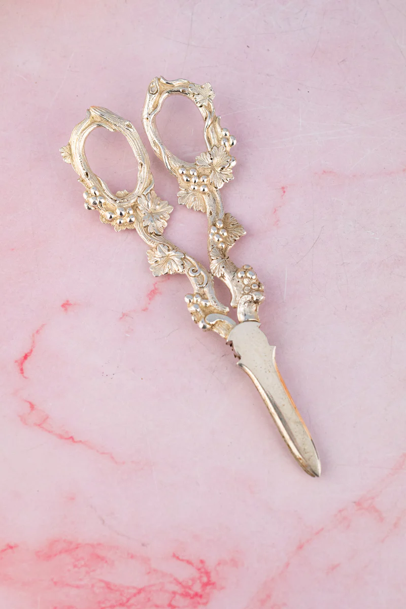 Antique English Silverplate Grape Shears - Image 6