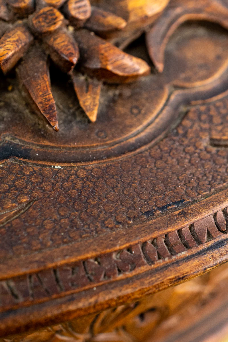 Antique Swiss Fôret Noir Edelweiss Wooden Box - Image 13