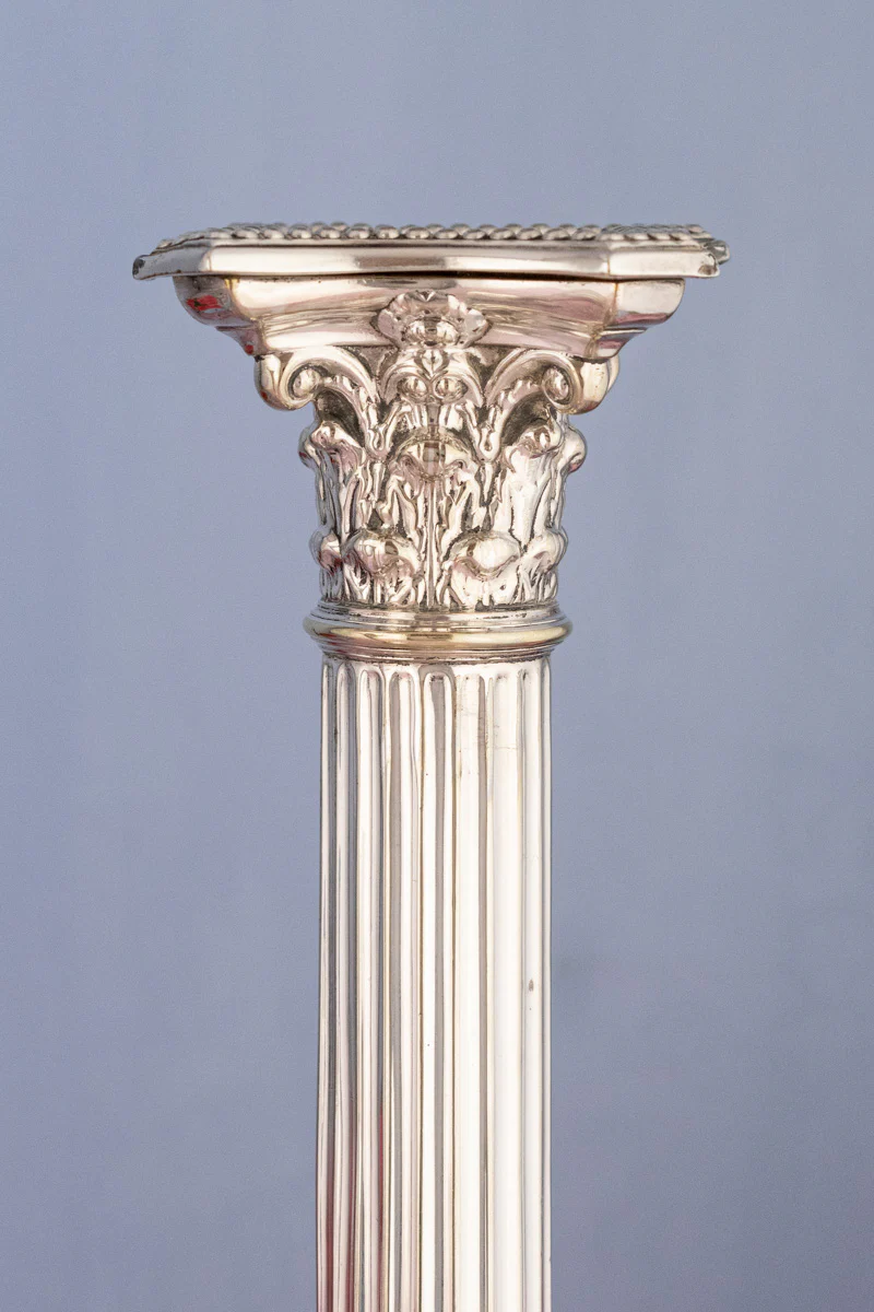 Antique Silverplate Candlesticks - Set of 2 - Image 4