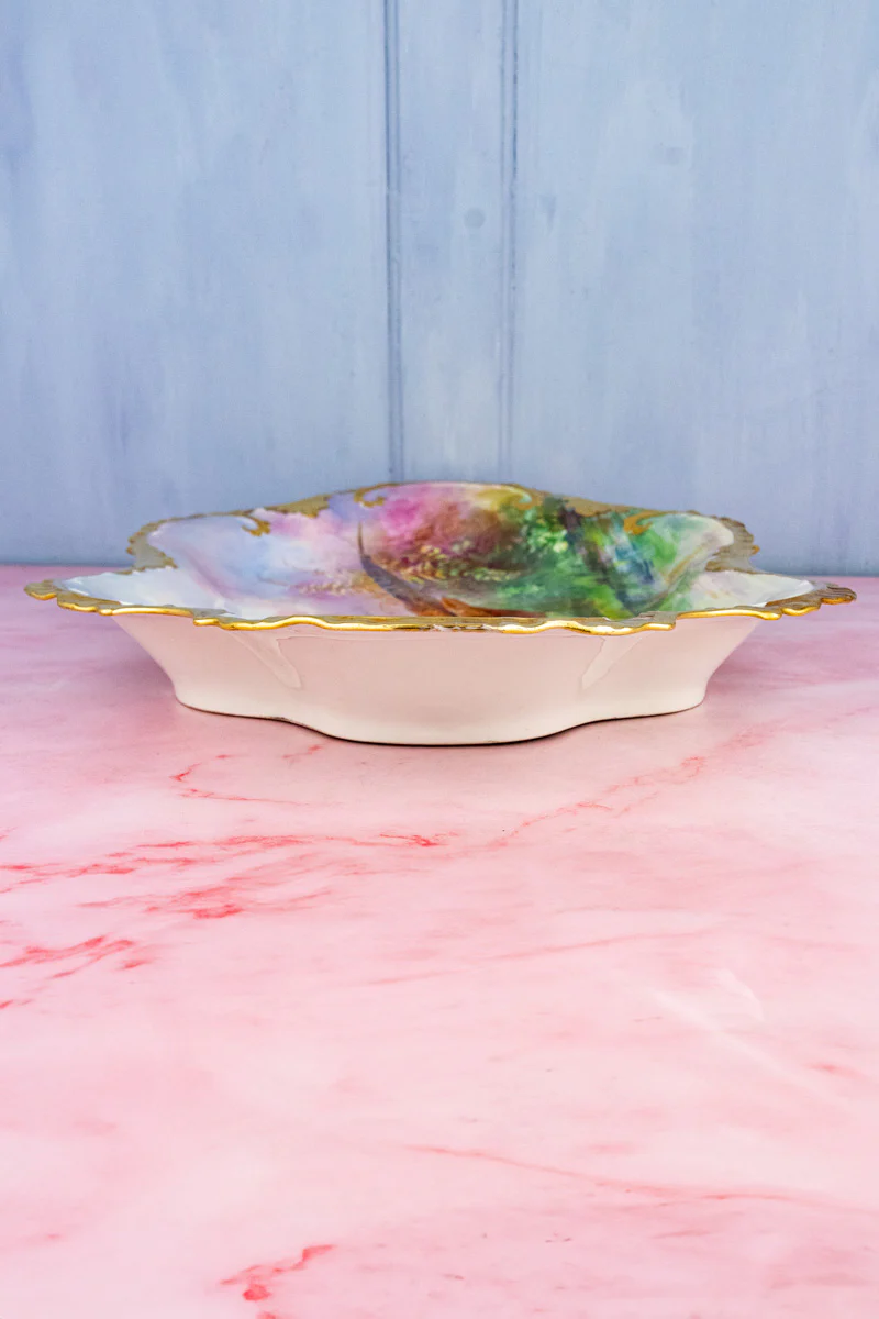 Antique Limoges Hand-Painted Pheasant Platter - Image 6