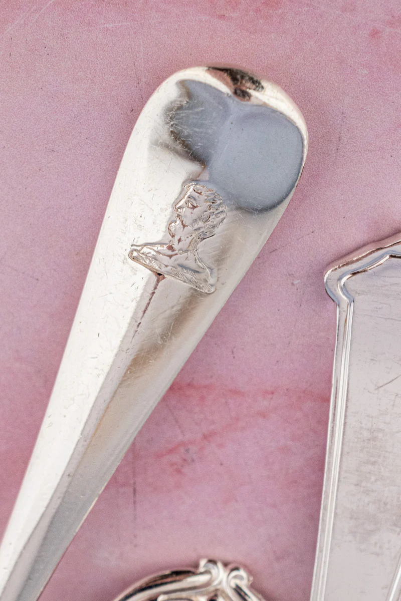 Antique English Silverplate Serving Spoon - Image 5