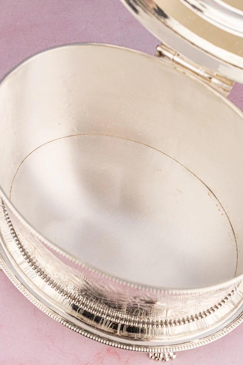 Antique Silverplate Biscuit Box - Image 13