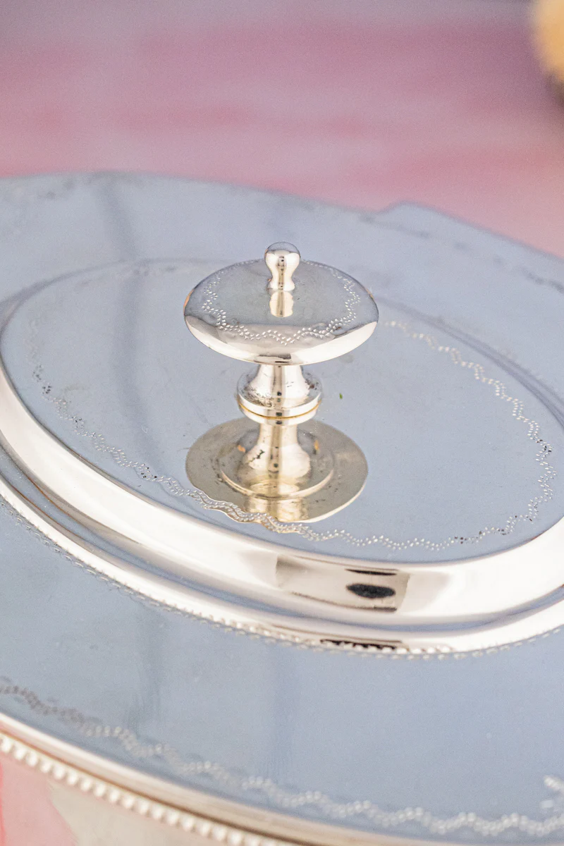 Antique Silverplate Biscuit Box - Image 9