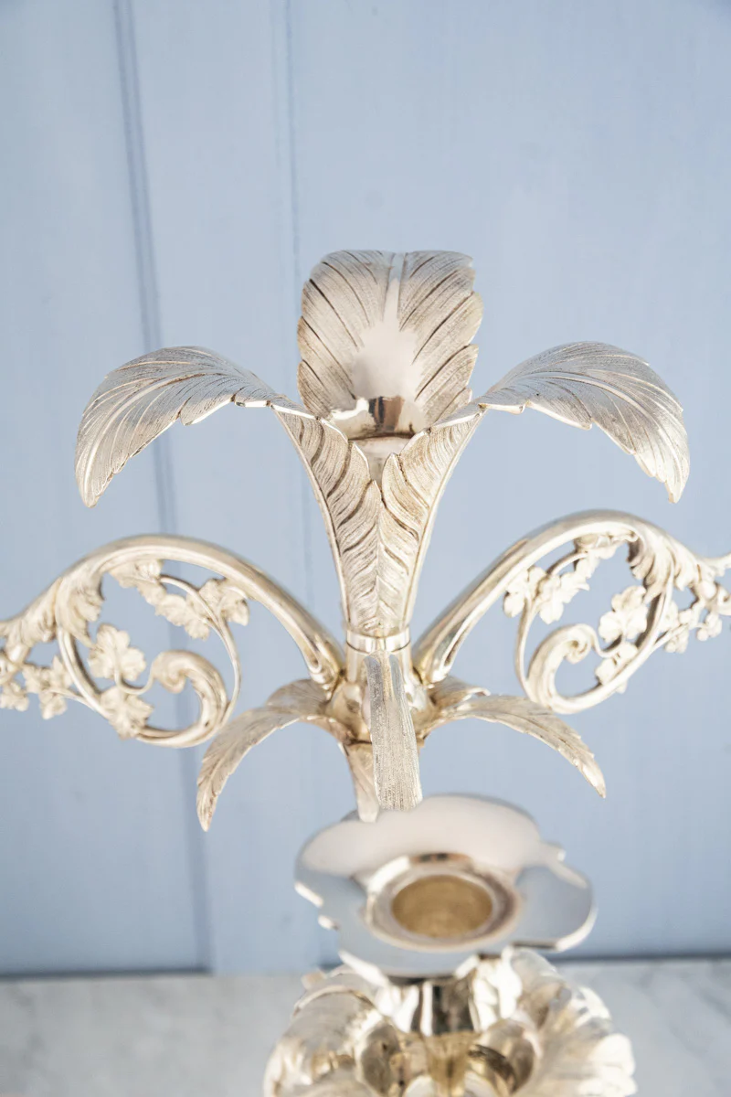 Antique English Silverplate Candelabra Épergne - Image 19