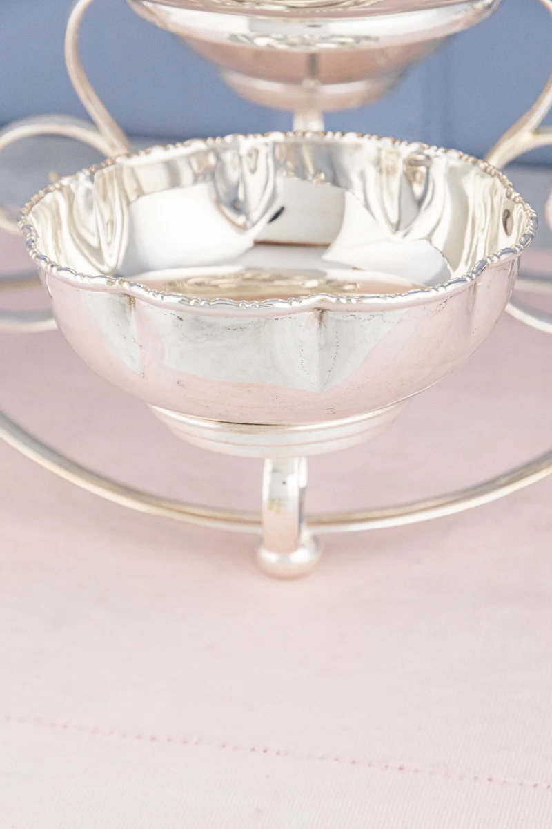 Antique Silverplate Centerpiece Epergne - Image 5
