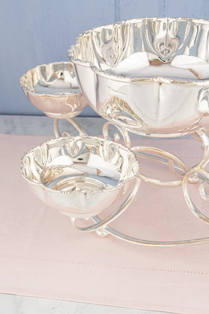 Antique Silverplate Centerpiece Epergne - Image 6