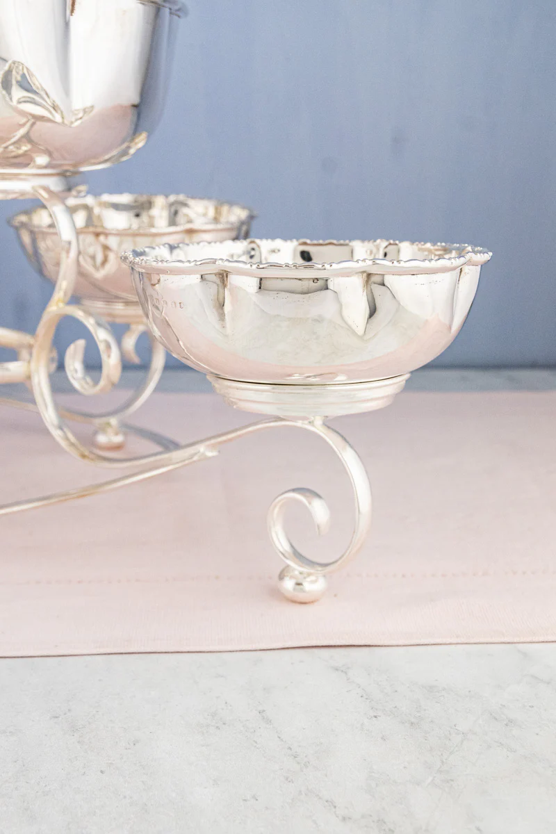 Antique Silverplate Centerpiece Epergne - Image 7