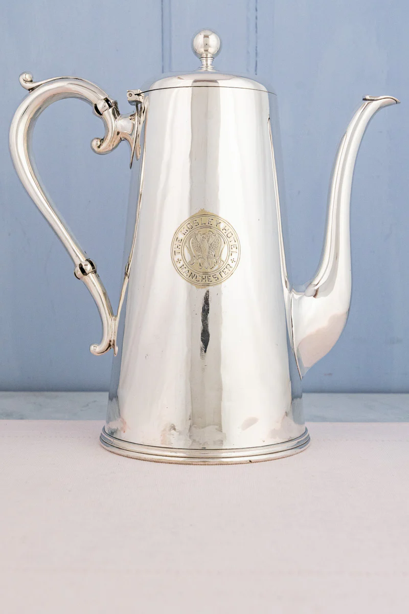 Antique Silverplate Mosley Hotel Coffee Pot - Image 4