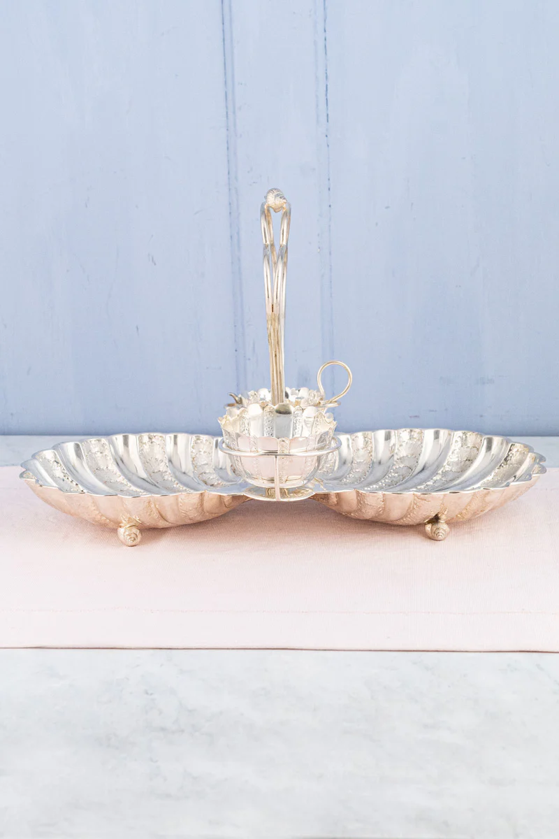 Antique English Silverplate Dessert Stand - Image 2