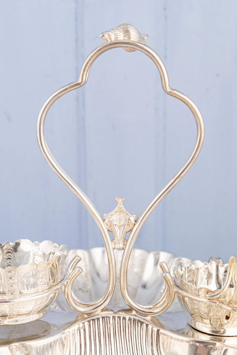Antique English Silverplate Dessert Stand - Image 9