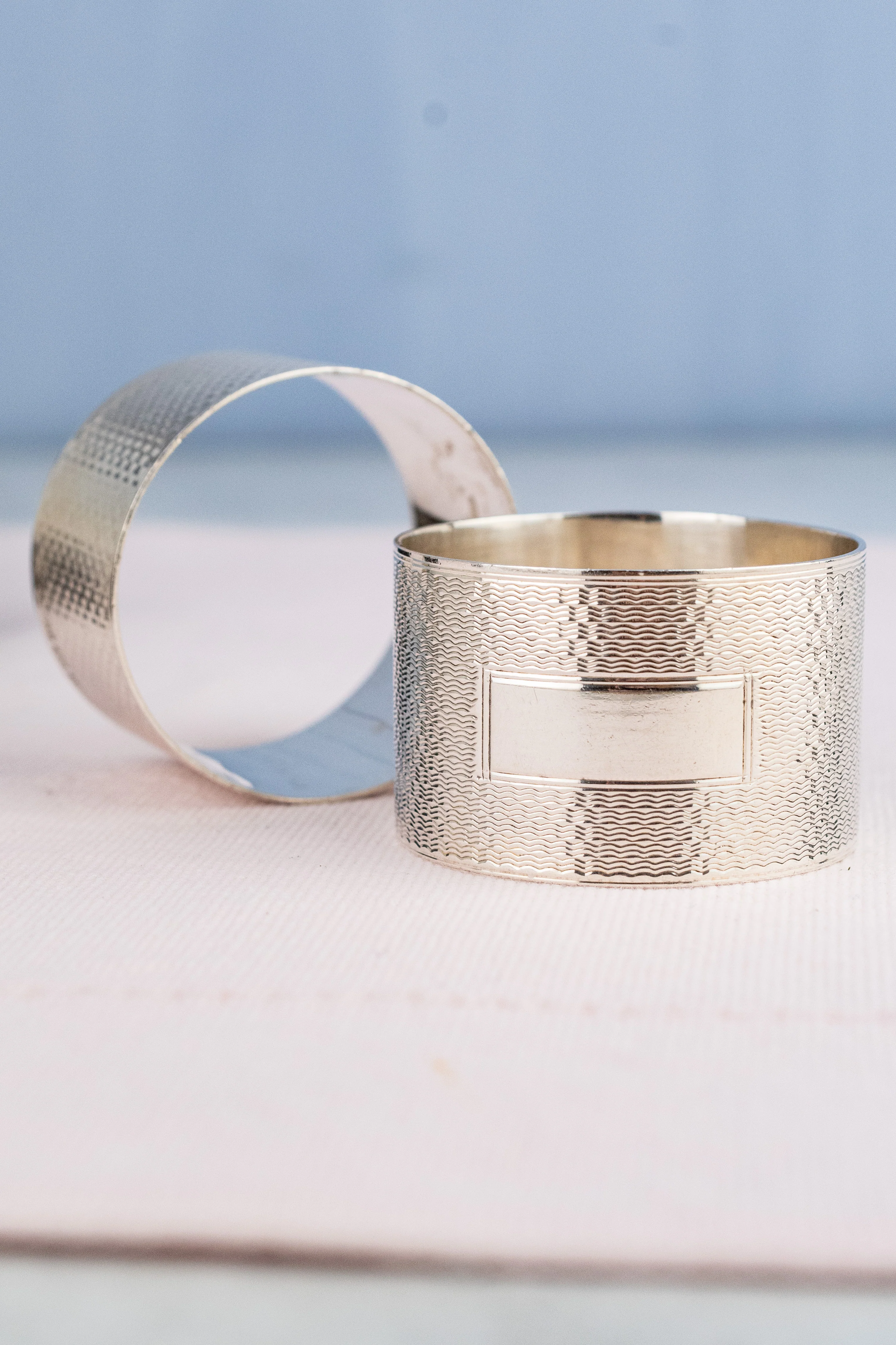 Vintage Sterling Silver Napkin Rings - Set of 2 - Image 2