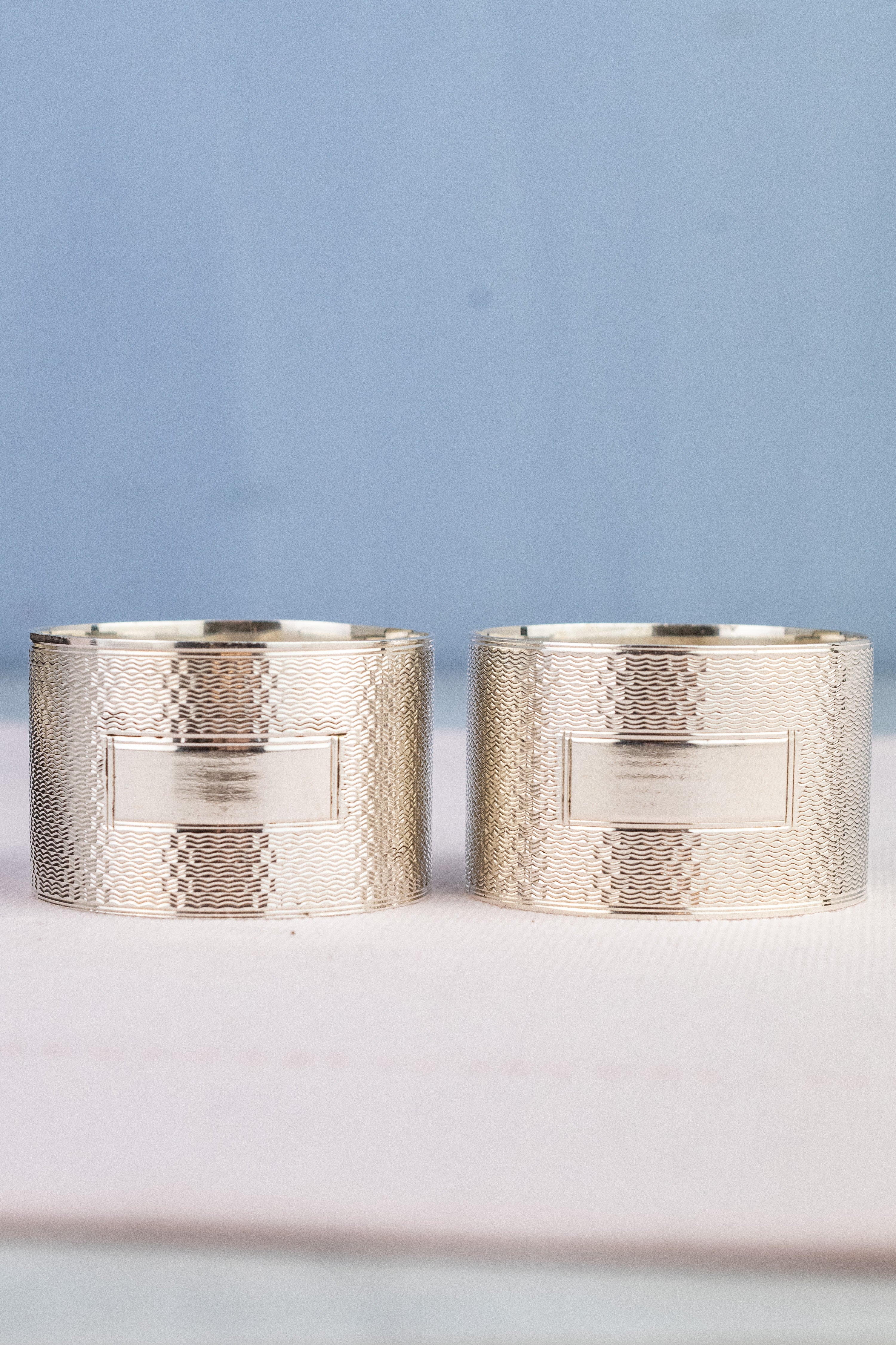 Vintage Sterling Silver Napkin Rings - Set of 2 - Image 6