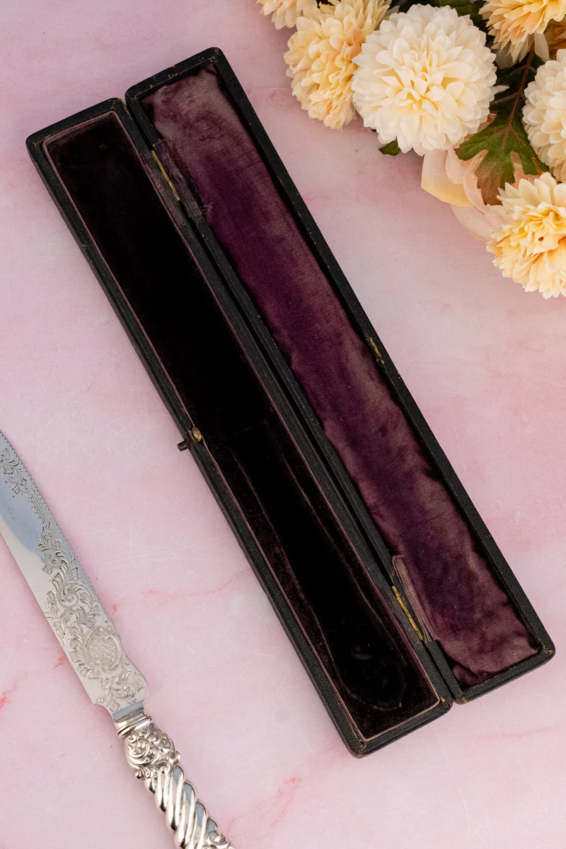 1901 Sterling Silver Handle Cake Knife - Image 12