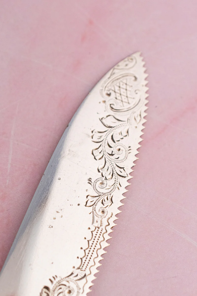 1901 Sterling Silver Handle Cake Knife - Image 6