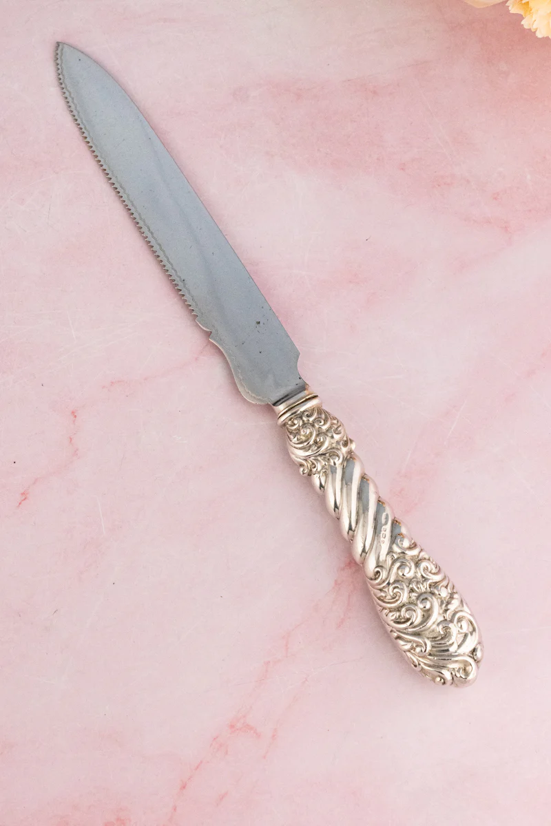 1901 Sterling Silver Handle Cake Knife - Image 7
