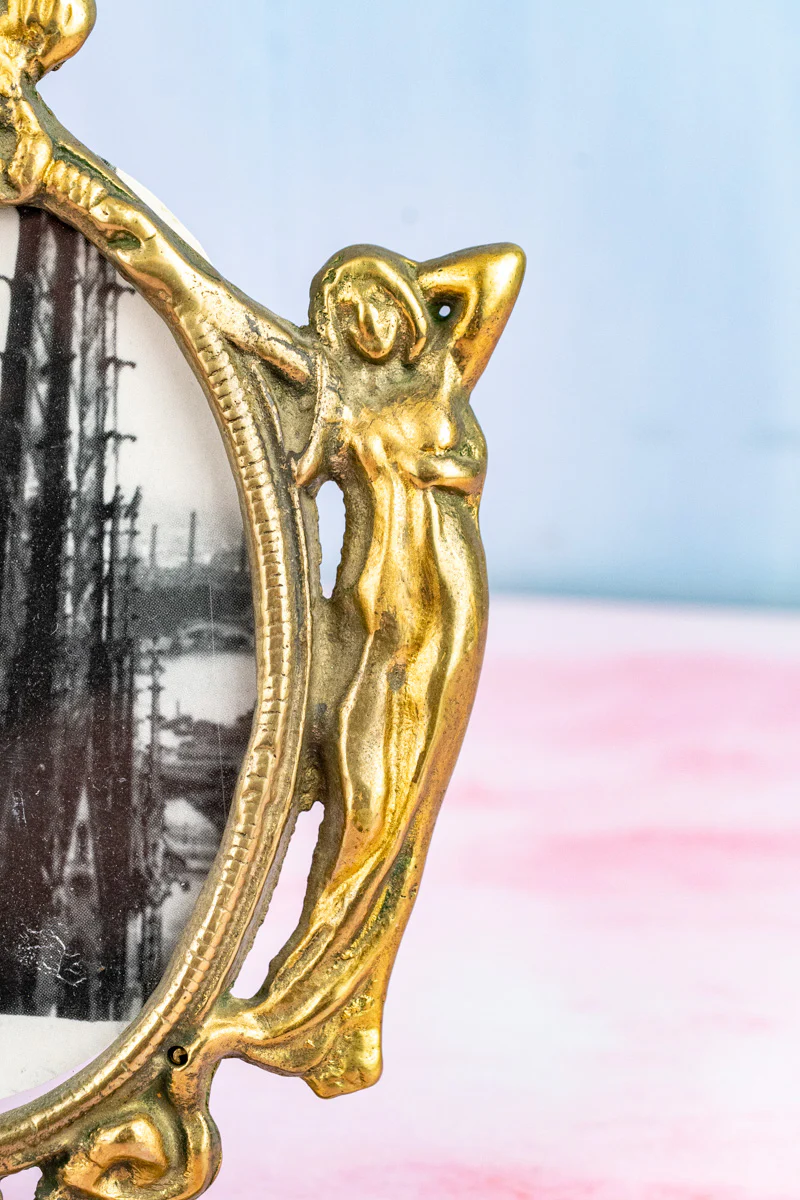 Art Nouveau Brass Picture Frame - Image 5