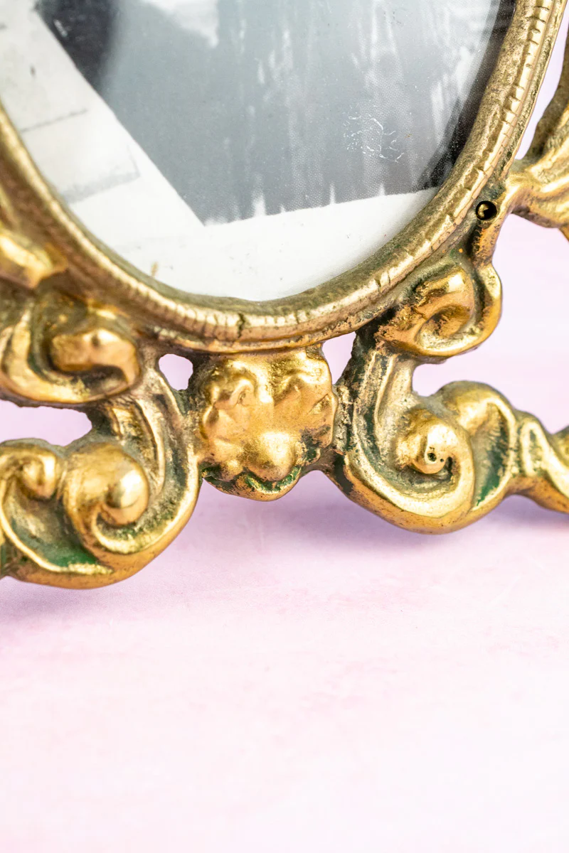 Art Nouveau Brass Picture Frame - Image 8