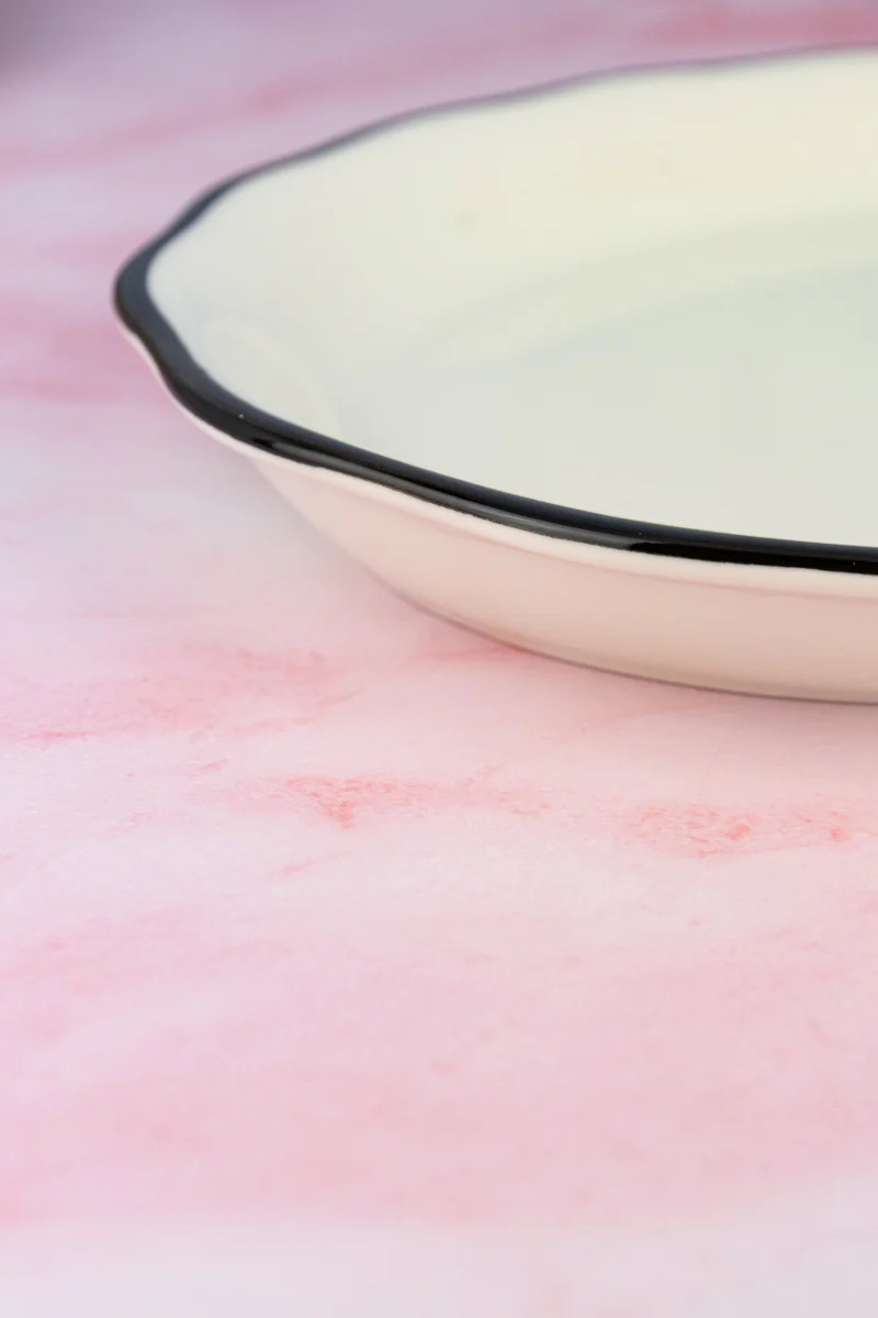 Black Band Scallop Edge Large Oval Platter - Image 3