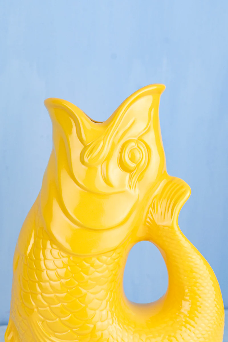 English Ceramic Fish Gluggle Jug - Image 3