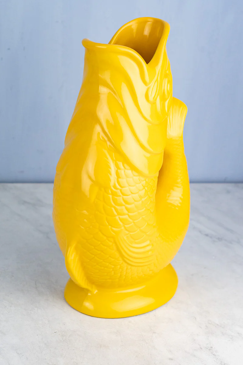 English Ceramic Fish Gluggle Jug - Image 4