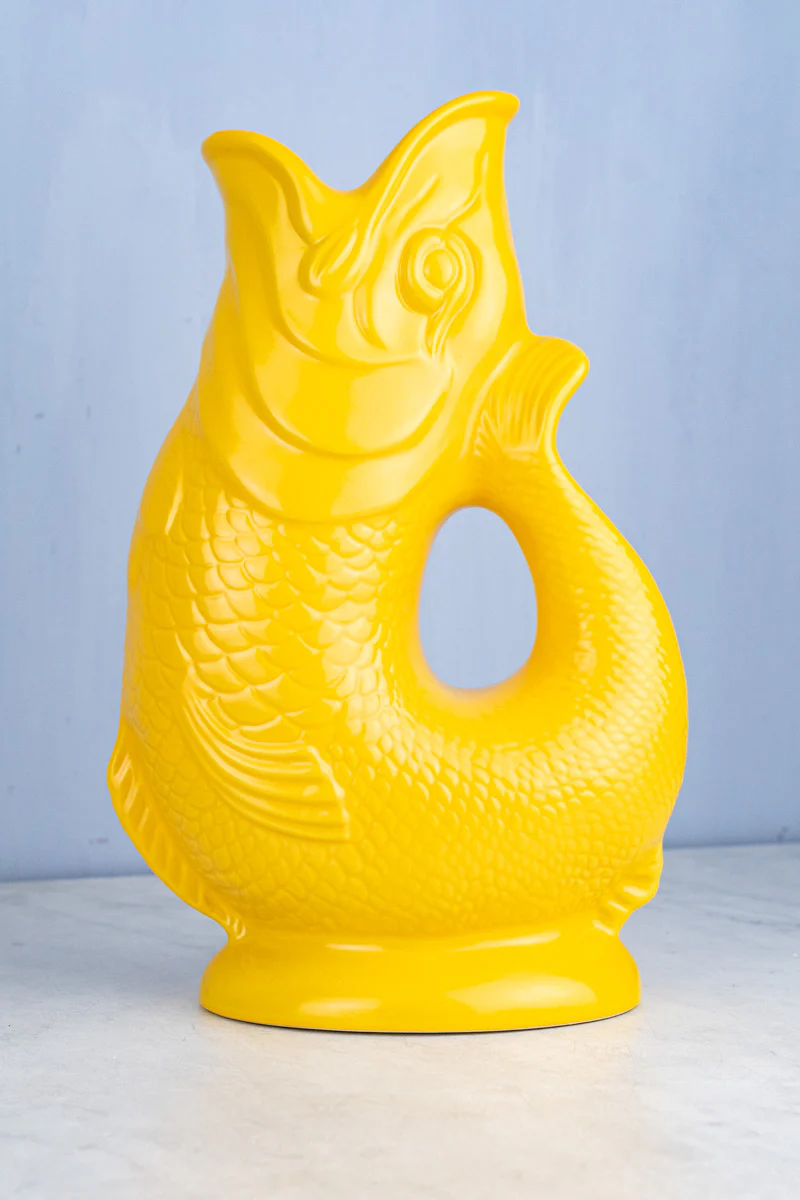 English Ceramic Fish Gluggle Jug - Image 5