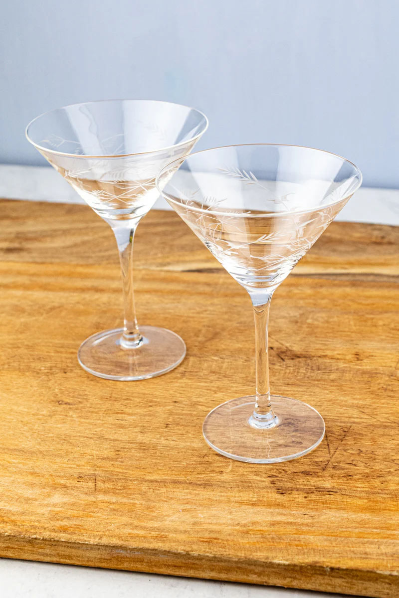 Fern Martini Glasses - Set of 2 - Image 3