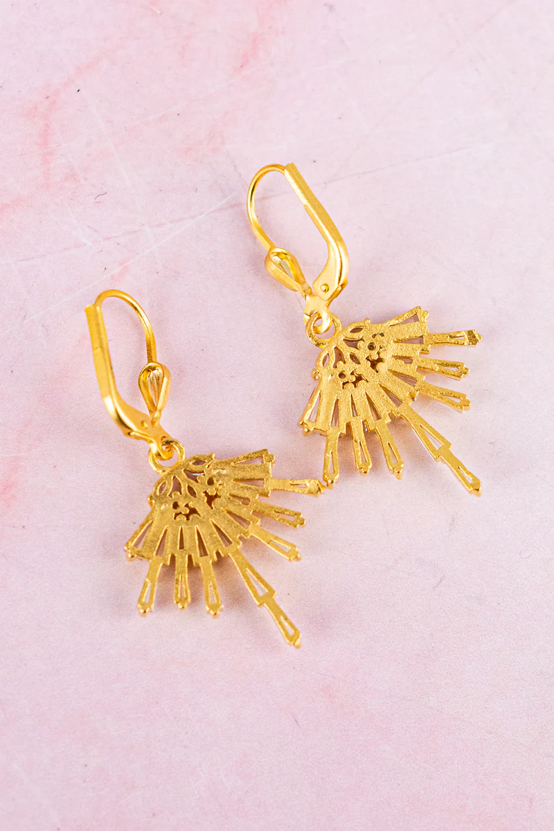 French Crystal Spray Earrings - Image 5
