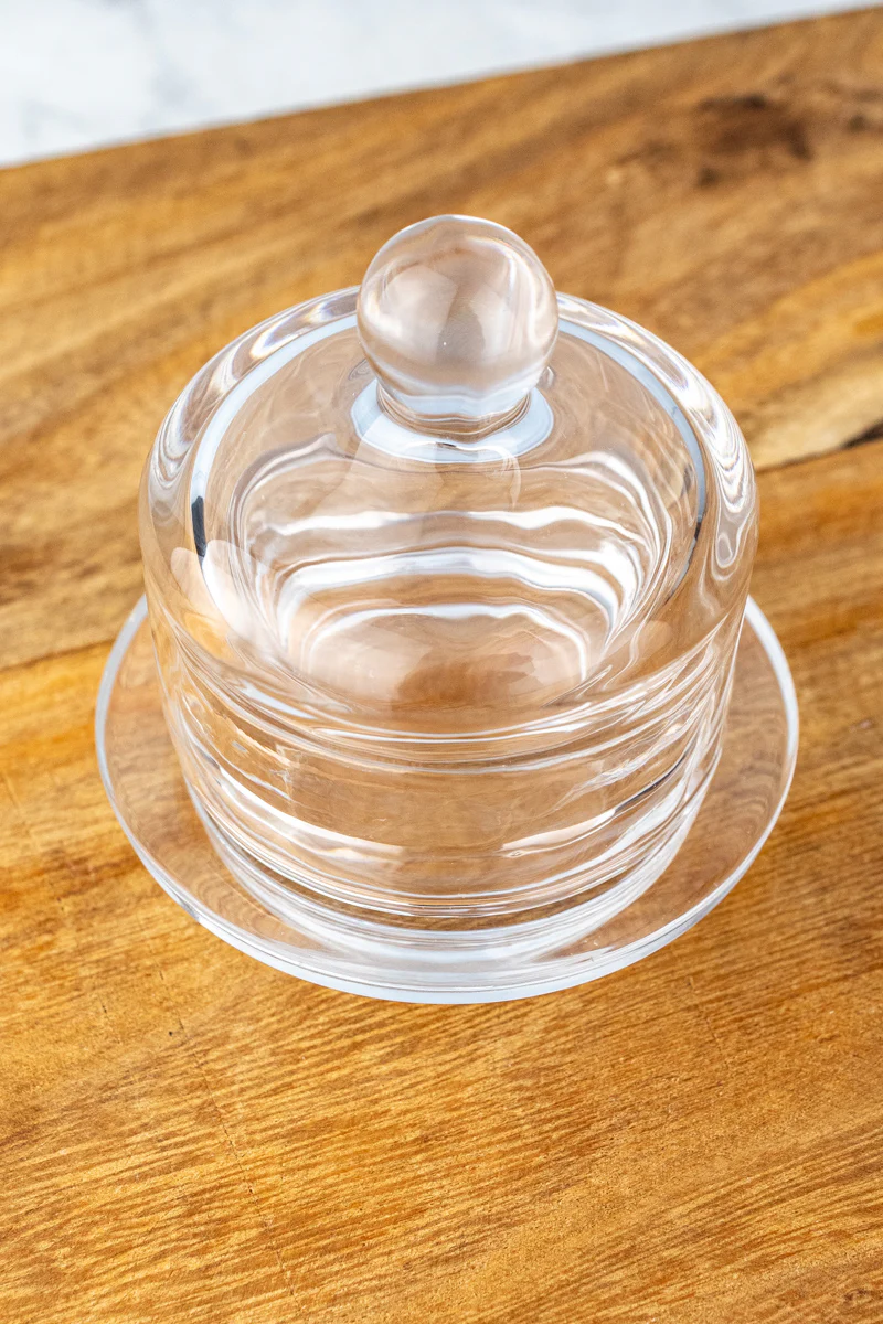 Glass Butter Dish with Cover - Image 3