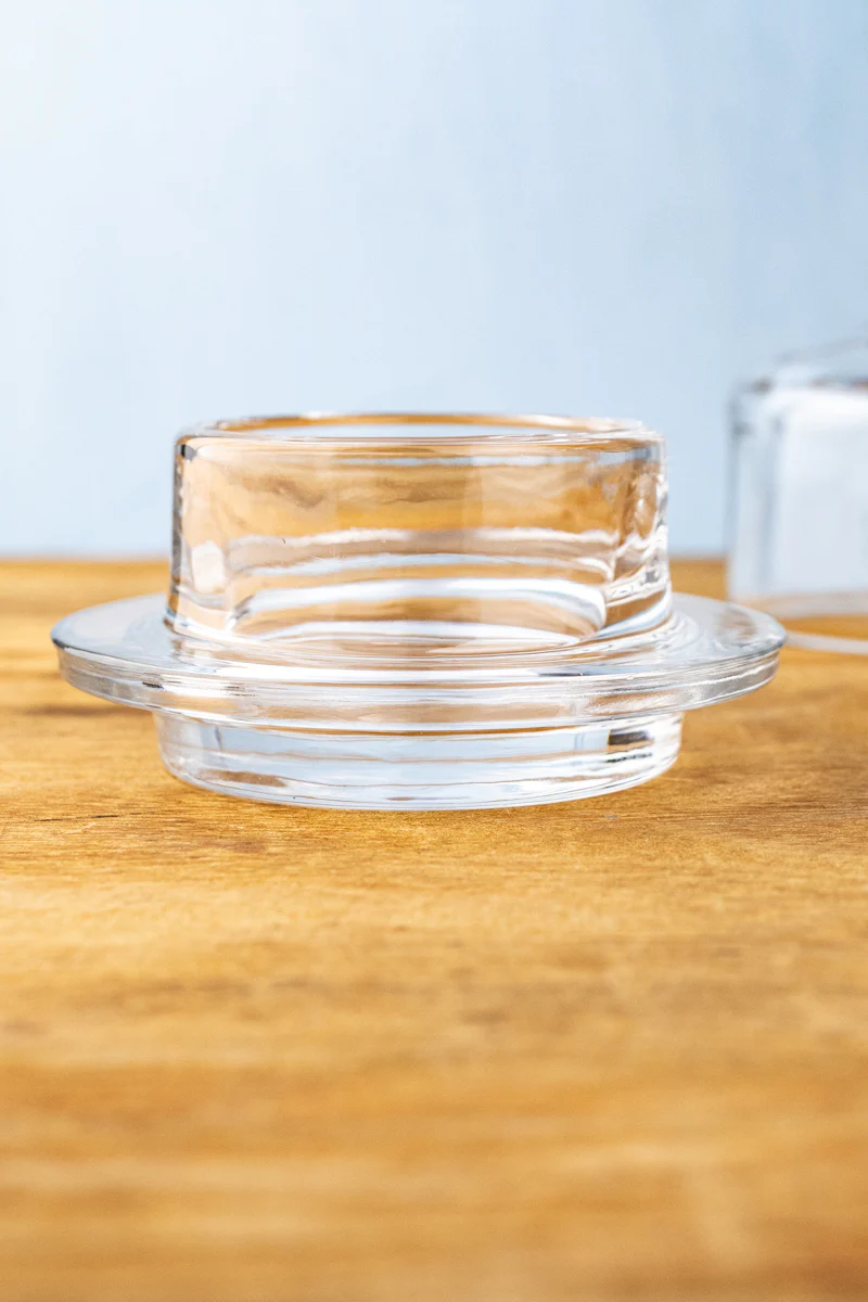 Glass Butter Dish with Cover - Image 4