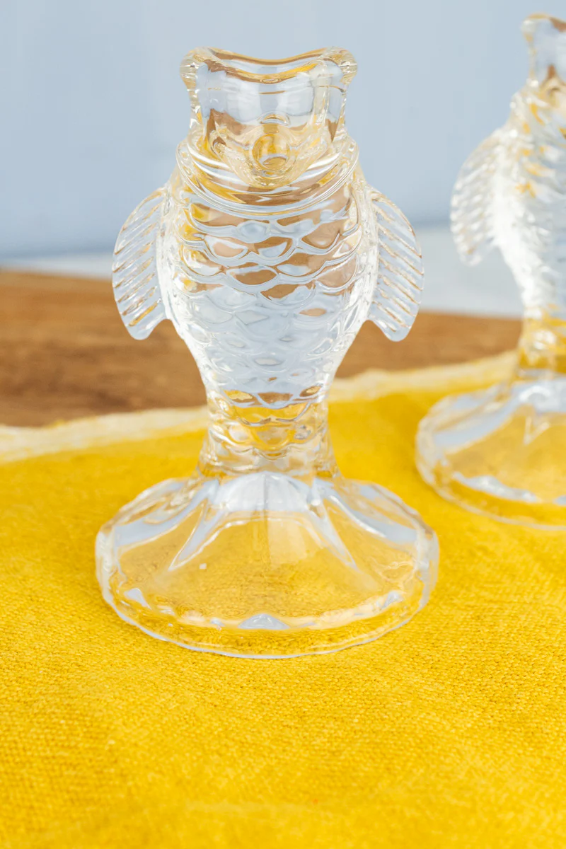Glass Fish Candlesticks - Set of 2 - Image 5
