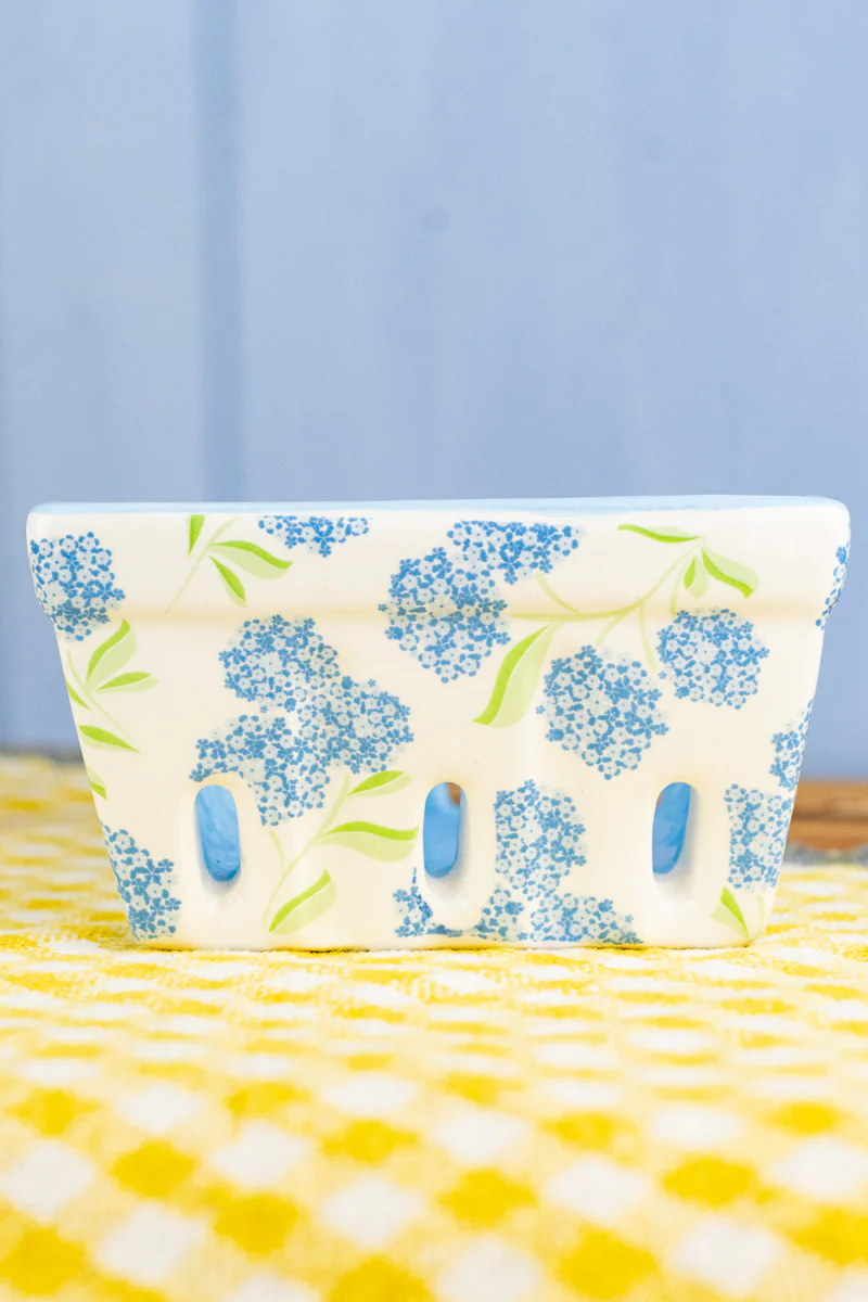 Hydrangea Ceramic Berry Basket - Image 4