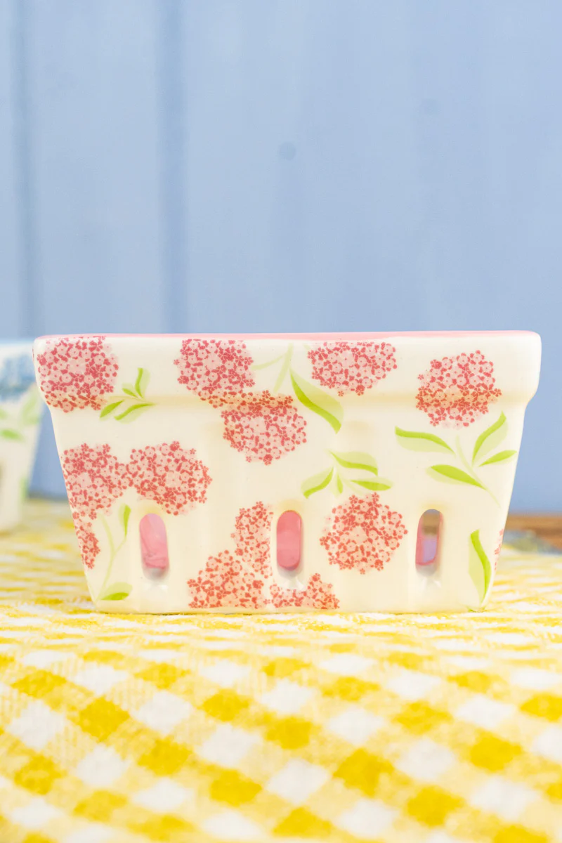 Hydrangea Ceramic Berry Basket - Image 5