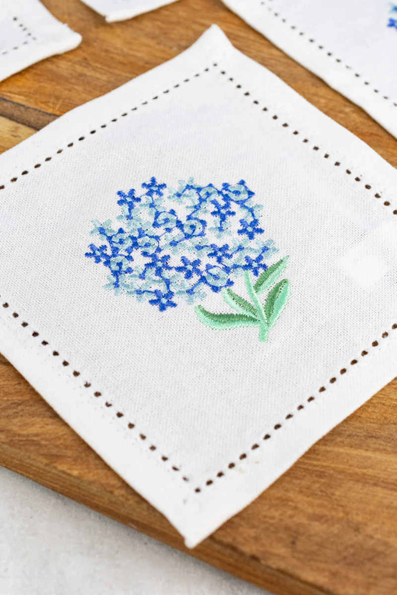 Hydrangea Cocktail Napkins - Set of 6 - Image 3