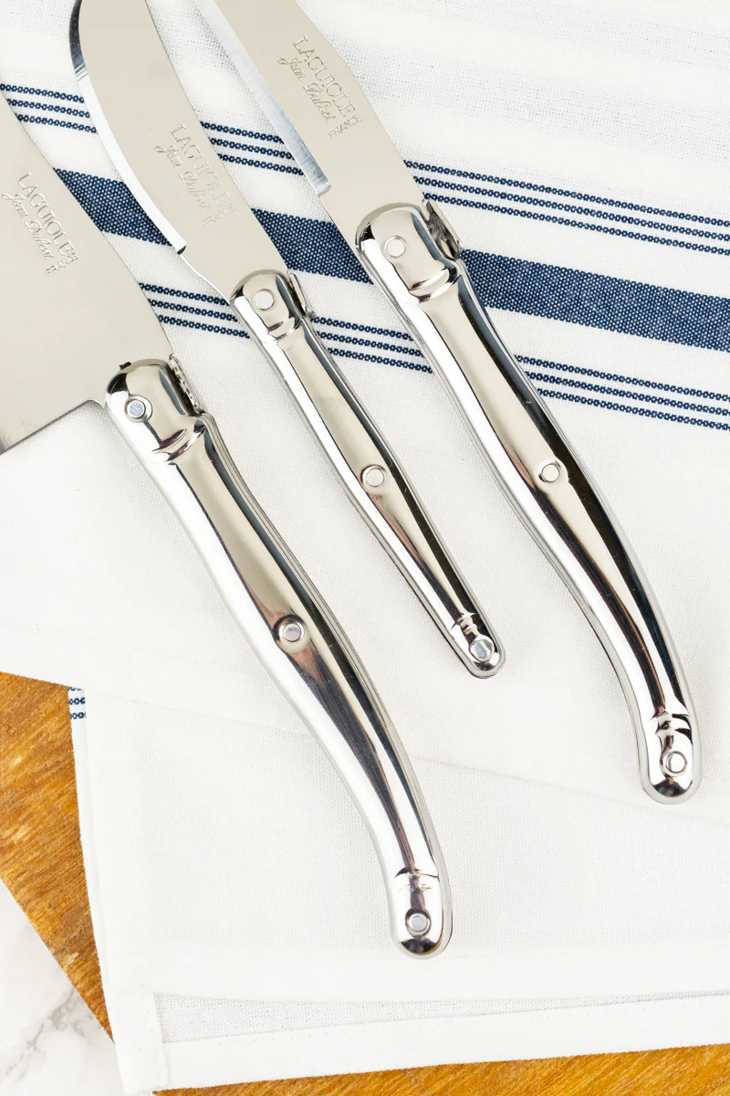 Laguiole 3-piece Stainless Steel Cheese Knife Set - Image 6