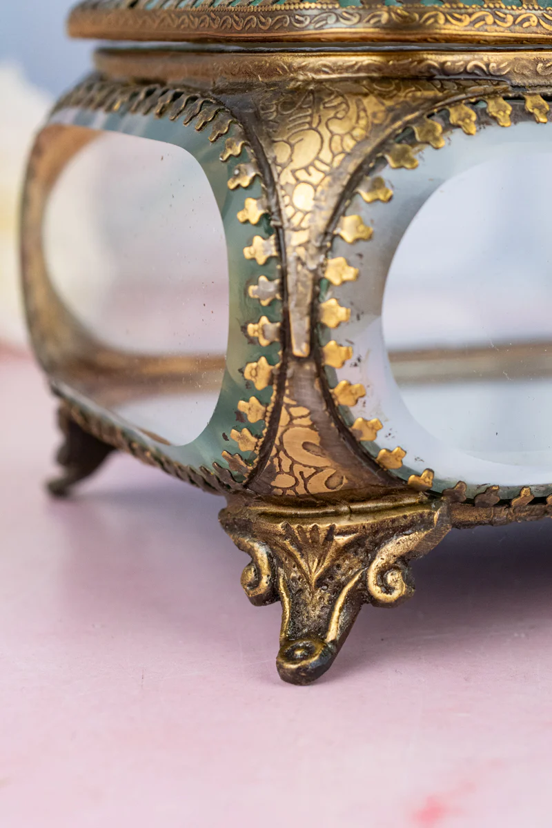 Rectangular Beveled Glass Jewelry Box - Image 3