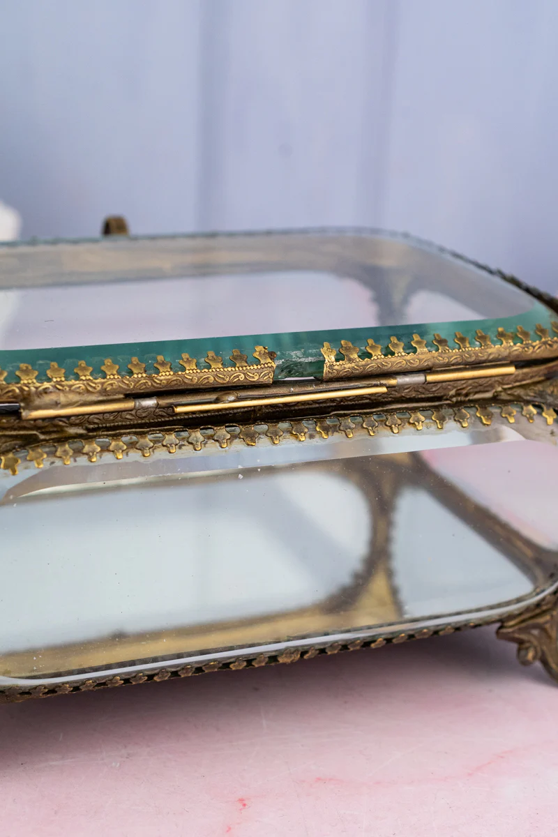 Rectangular Beveled Glass Jewelry Box - Image 5