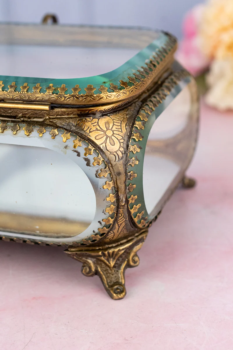 Rectangular Beveled Glass Jewelry Box - Image 6