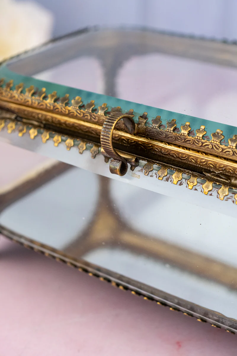 Rectangular Beveled Glass Jewelry Box - Image 8