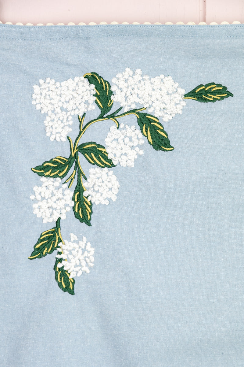 Hydrangea Embroidered Tea Towel - Image 3
