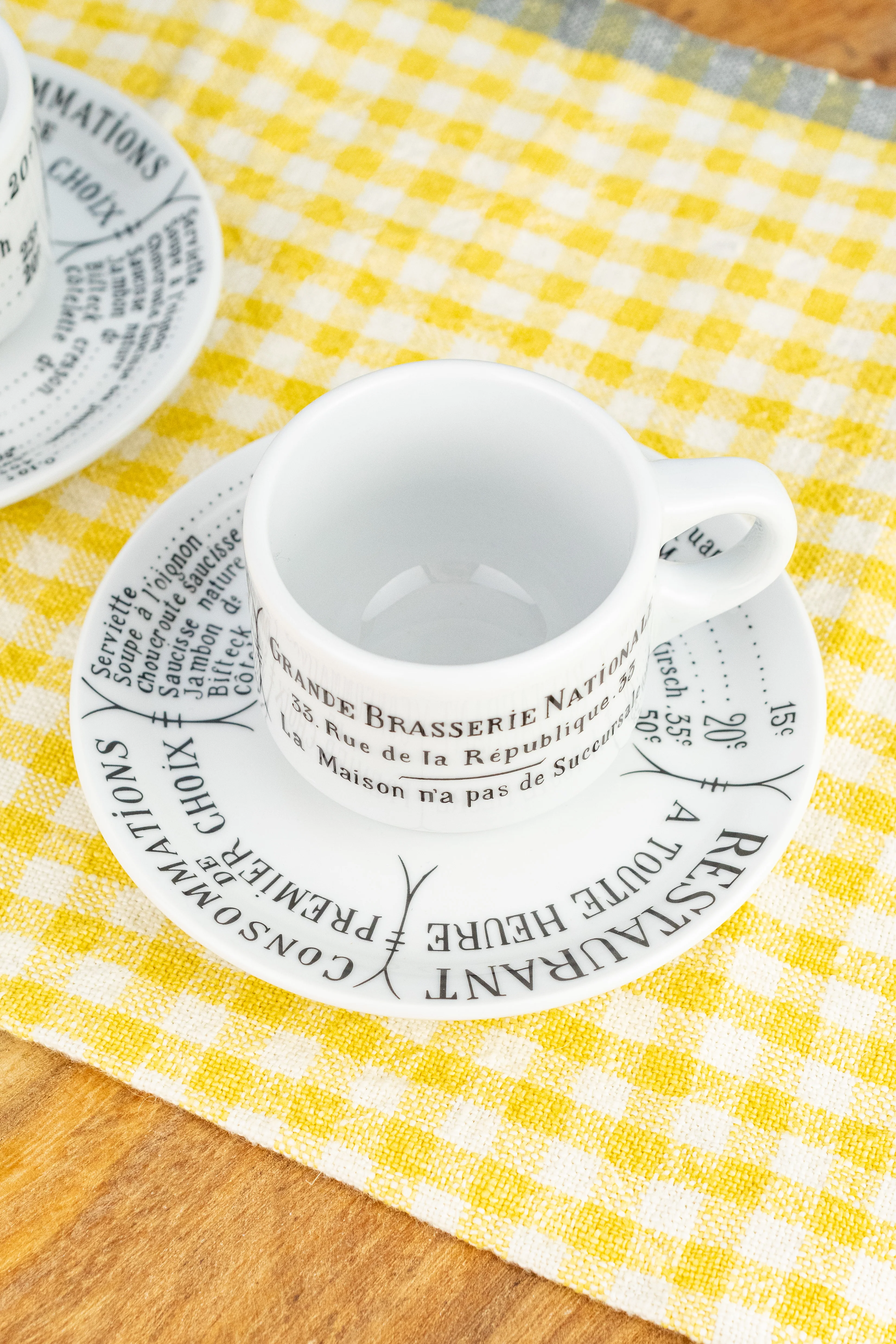 Pillivuyt Brasserie Espresso Cup & Saucer  - Set of 2 - Image 11